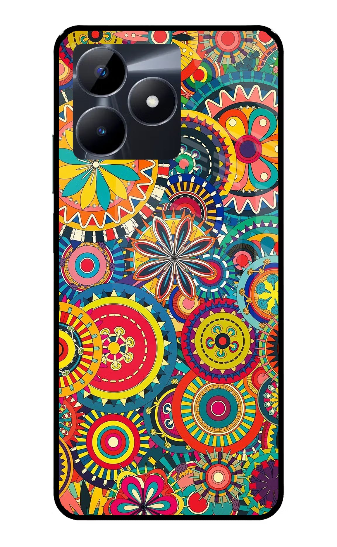 Gol Gol Art Realme C53 Glass Case Back Cover by Casekaro