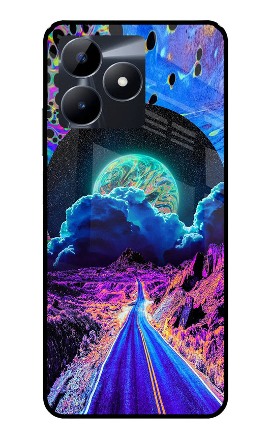 Psychedelic Painting Realme C53 Glass Case