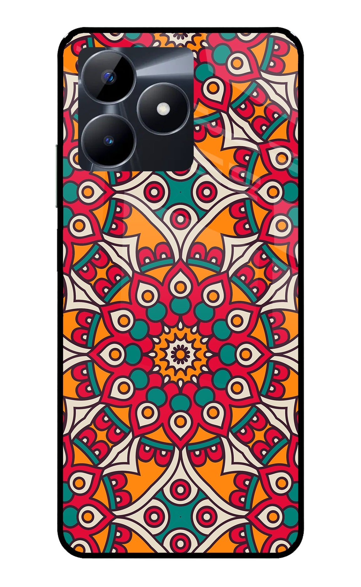 Mandala Art Realme C53 Glass Case