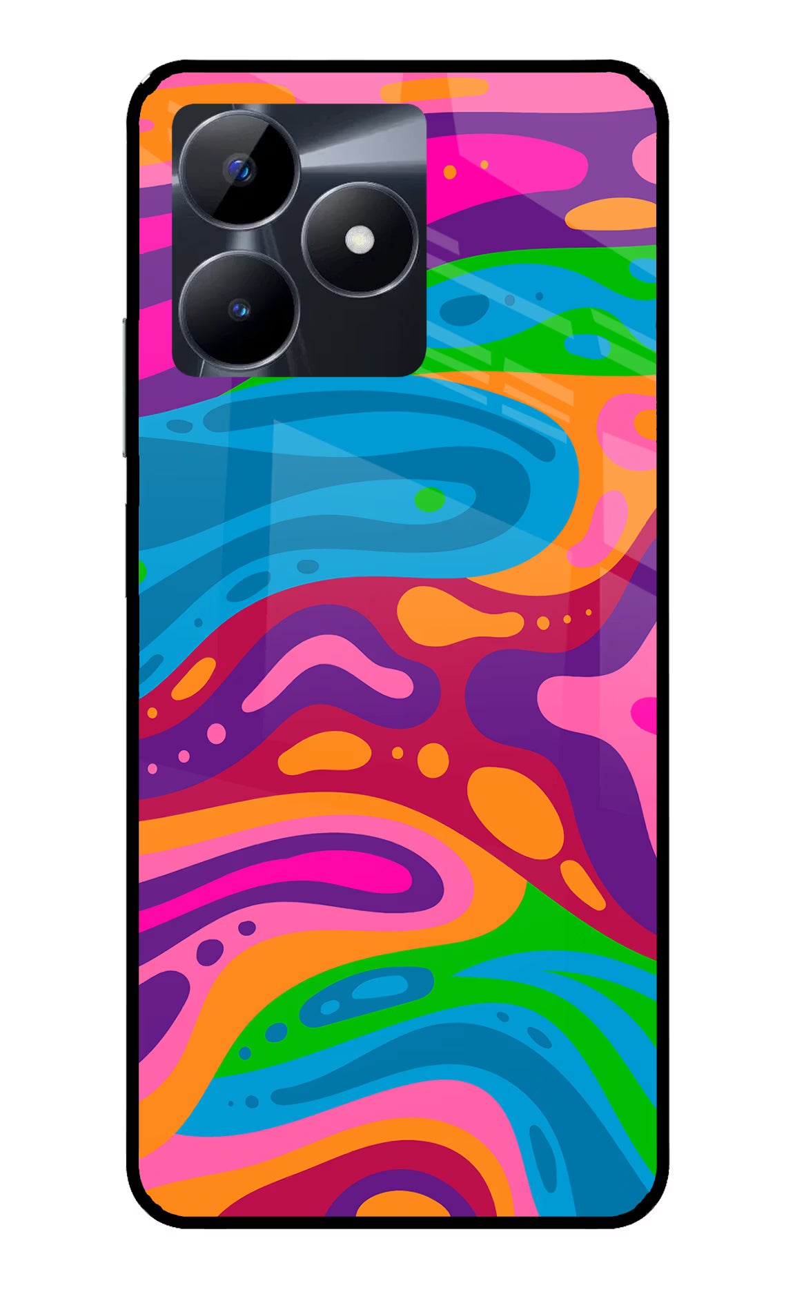 Trippy Pattern Realme C53 Glass Case