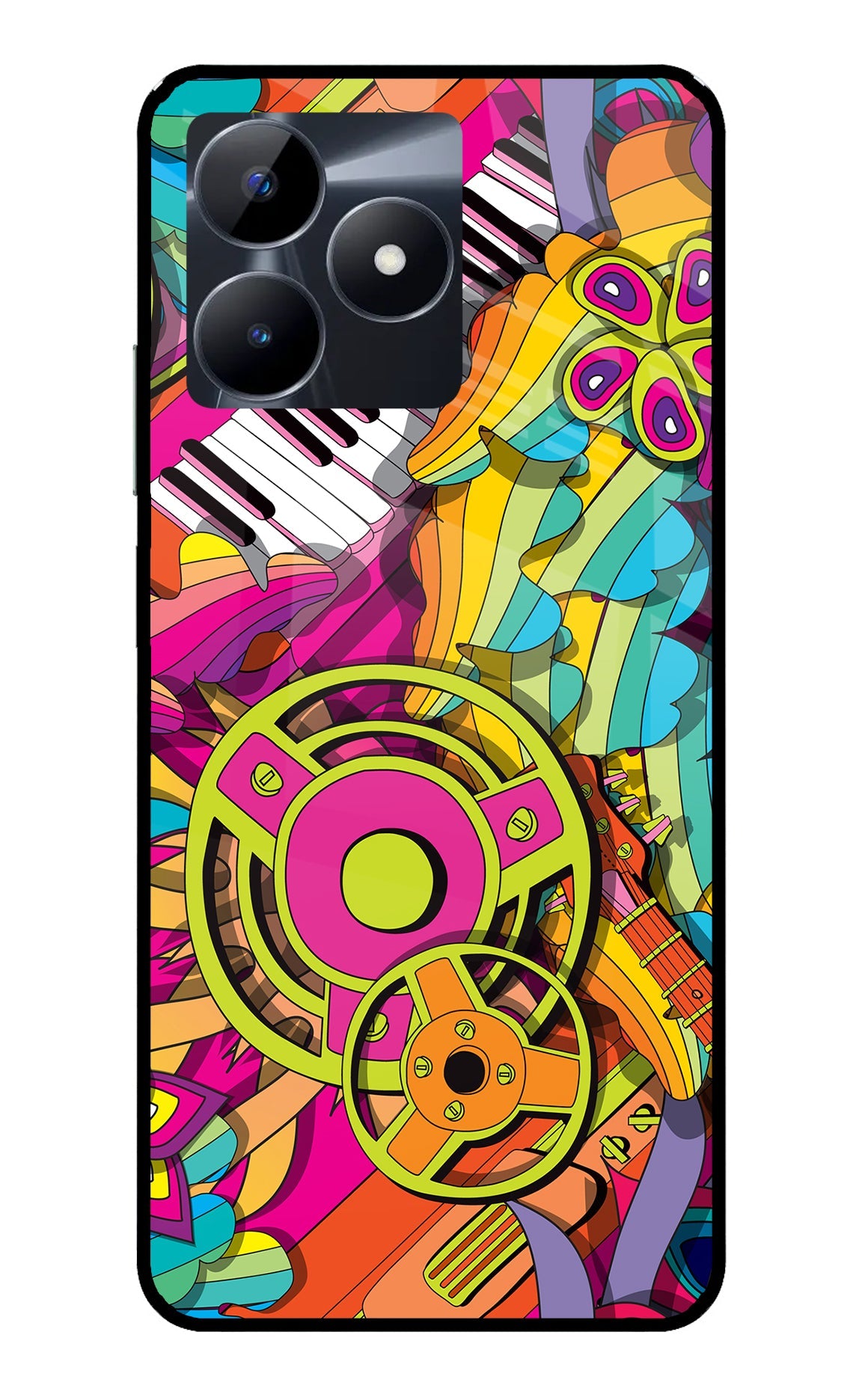 Music Doodle Realme C53 Glass Case