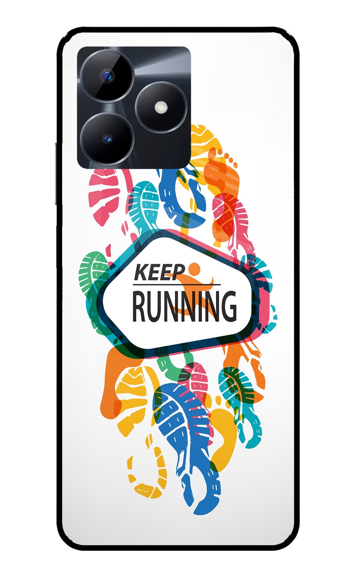 Keep Running Realme C53 Glass Case