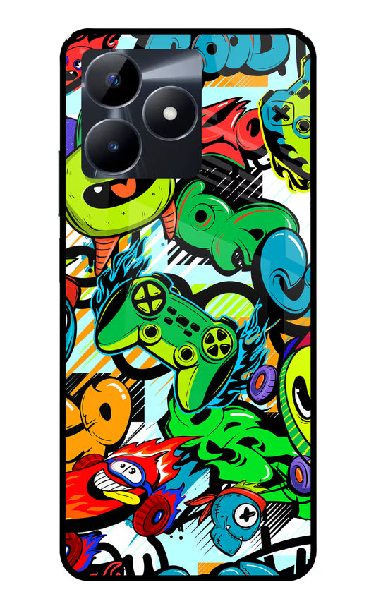 Game Doodle Realme C53 Glass Case