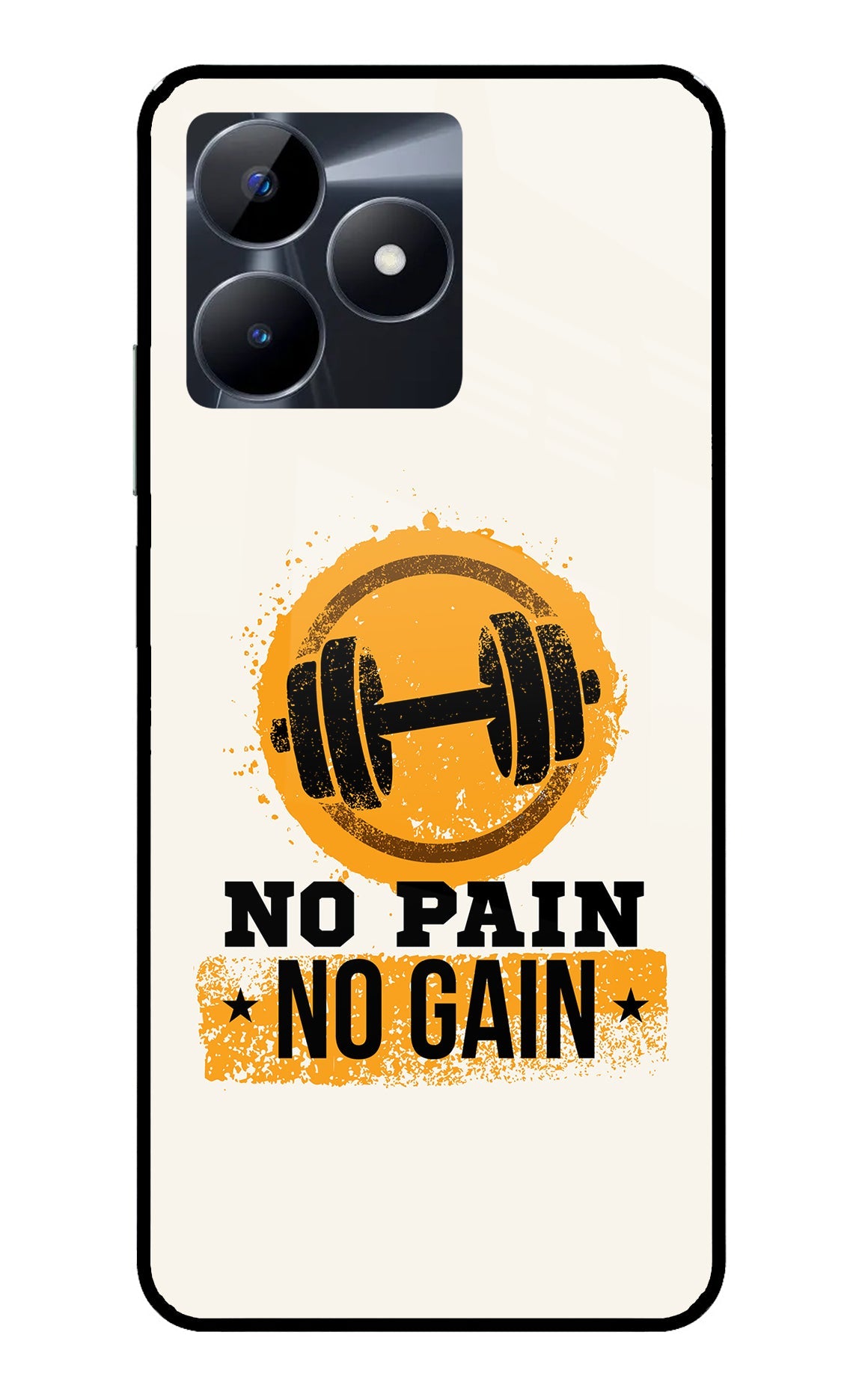 No Pain No Gain Realme C53 Glass Case