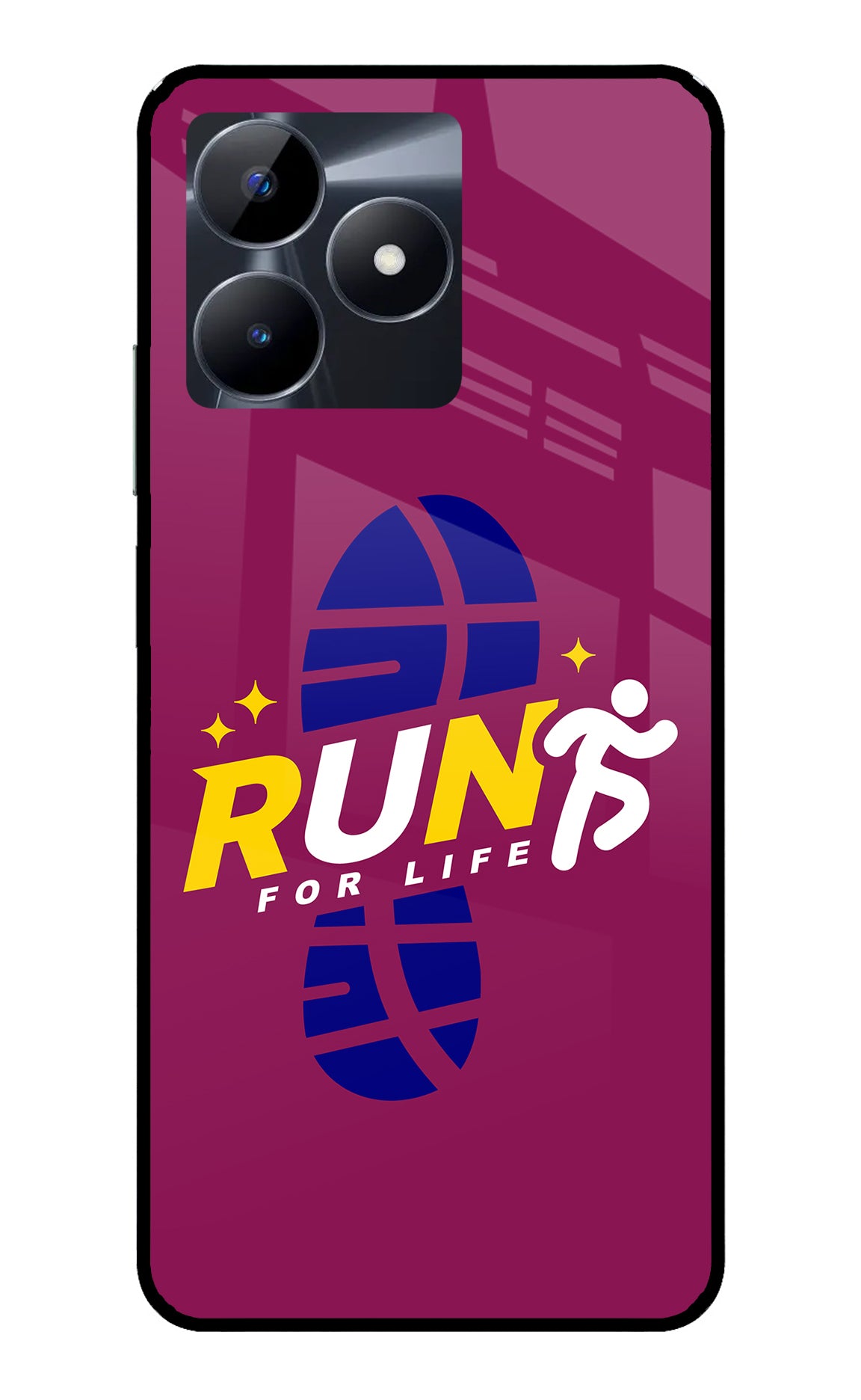 Run for Life Realme C53 Glass Case