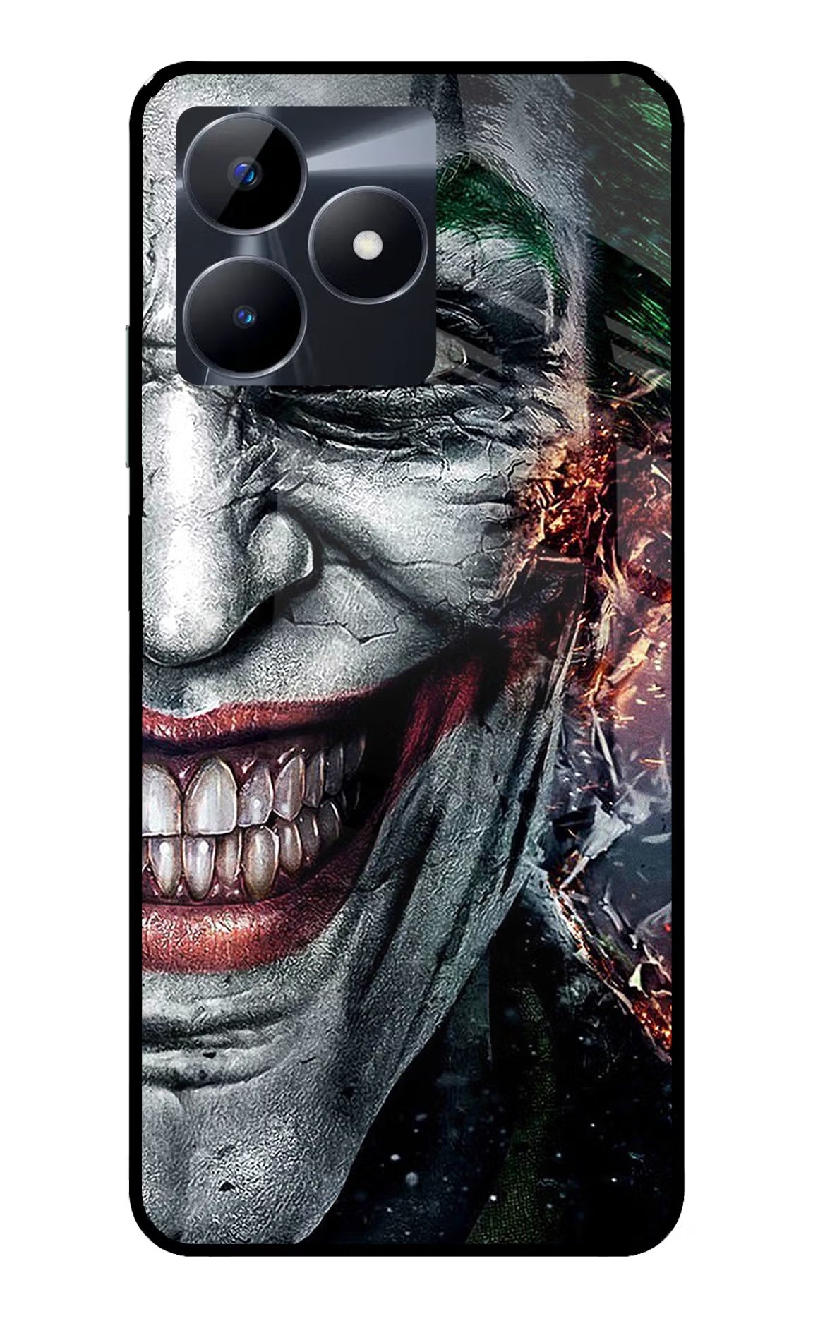 Joker Cam Realme C53 Glass Case Back Cover by Casekaro