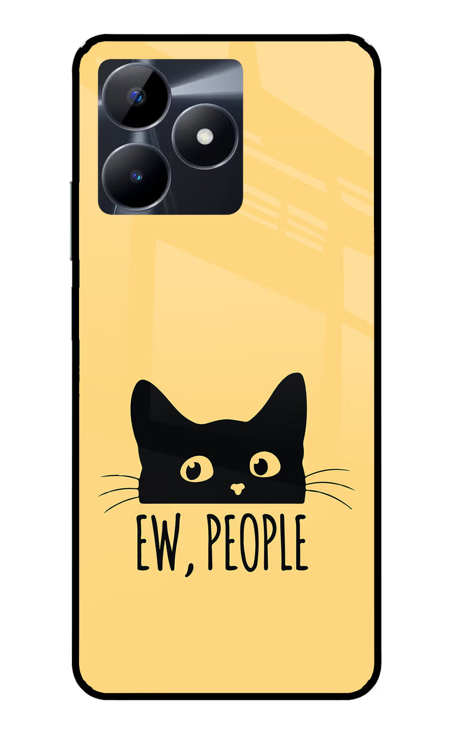 Ew People Catitude Realme C53 Back Cover, Glass case