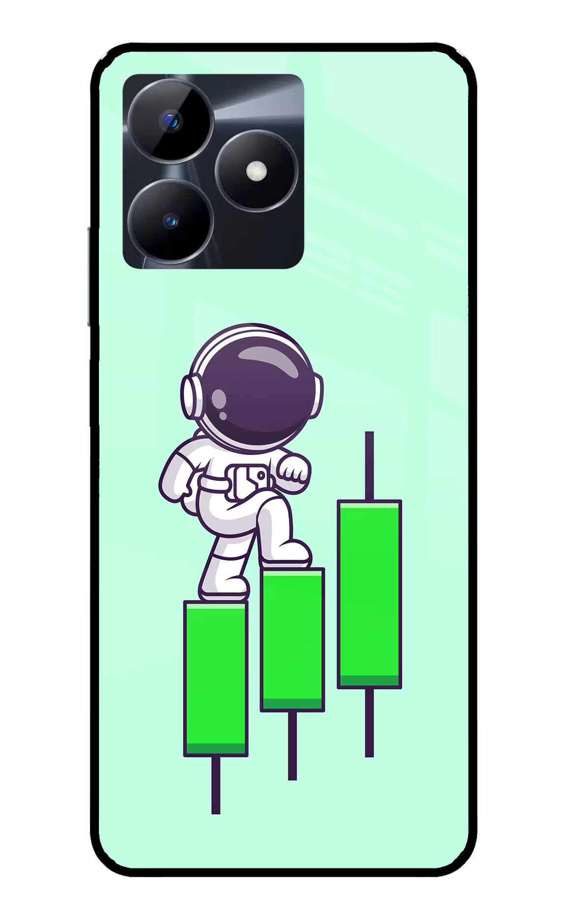 Astronaut Trader Realme C53 Glass Case