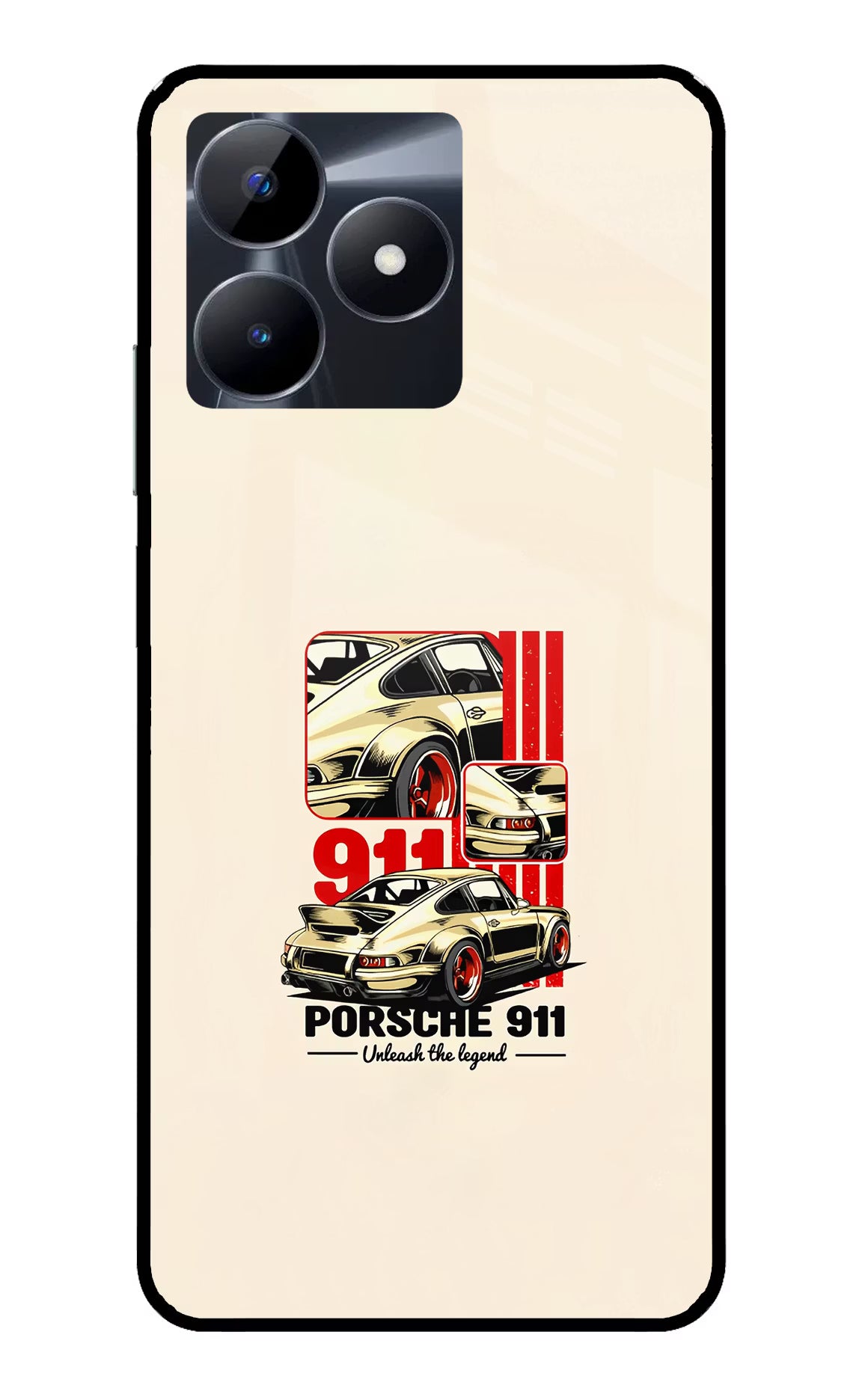 Classic Porsche 911 Realme C53 Glass Case
