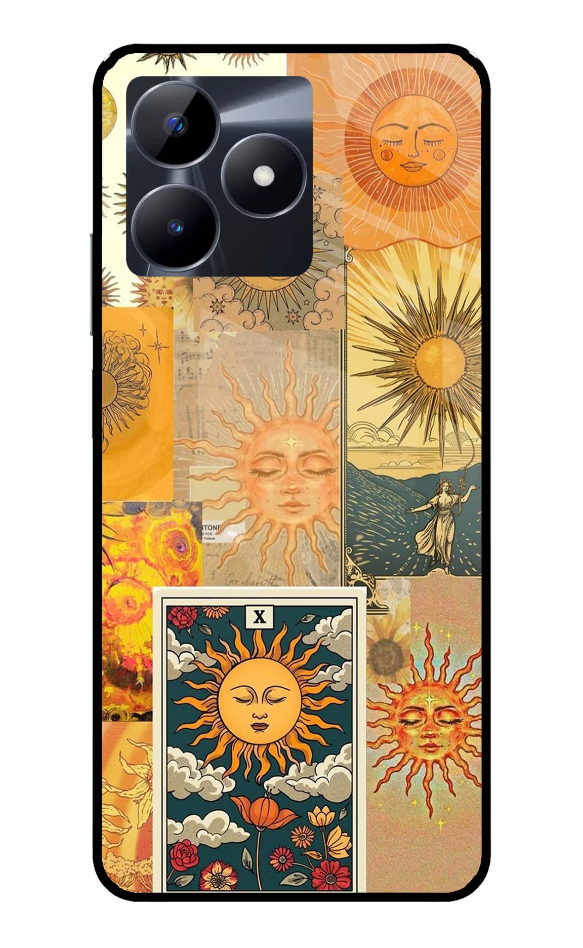 Sun Realme C53 Glass Case Back Cover by Casekaro