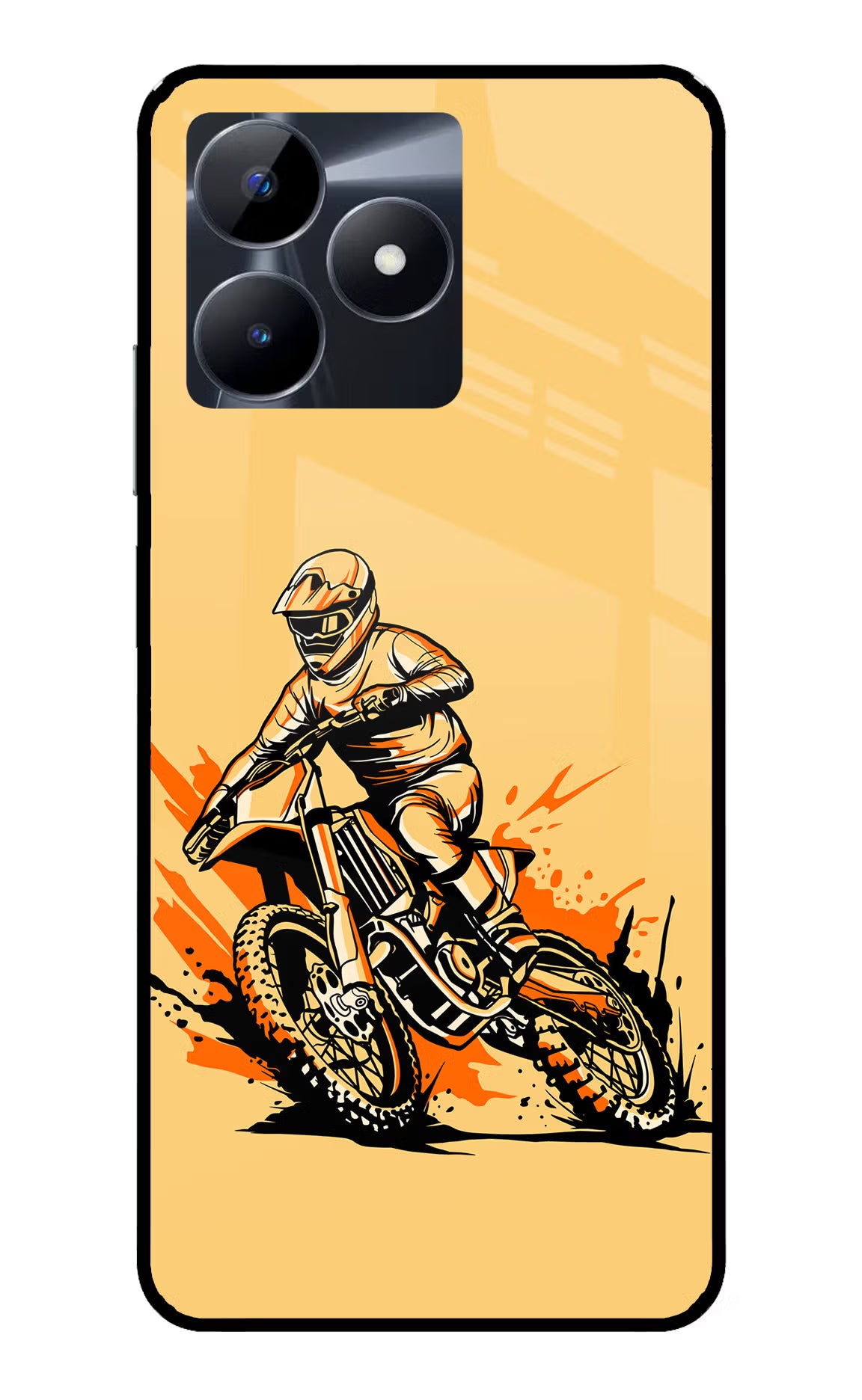 Off-Road Fury Realme C53 Glass Case Back Cover by Casekaro