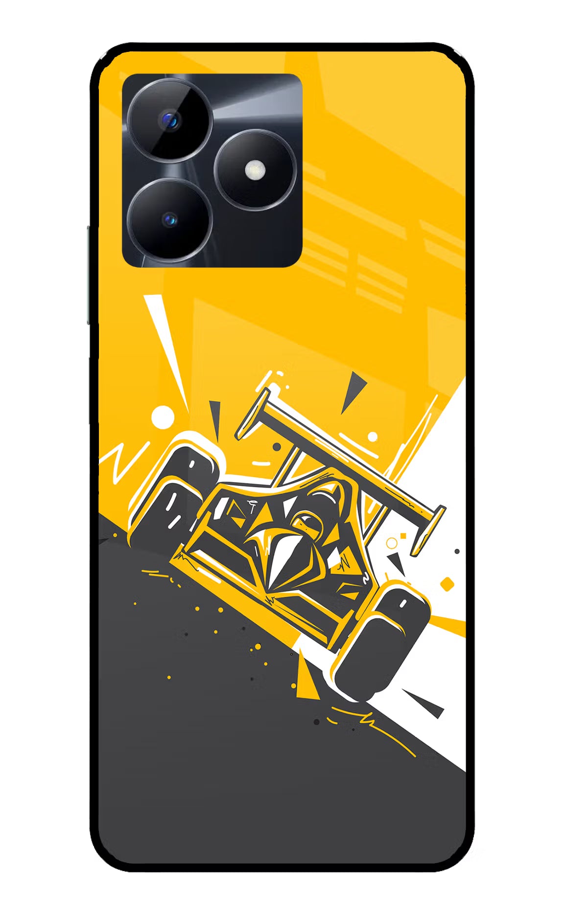 Track King Realme C53 Glass Case Back Cover by Casekaro