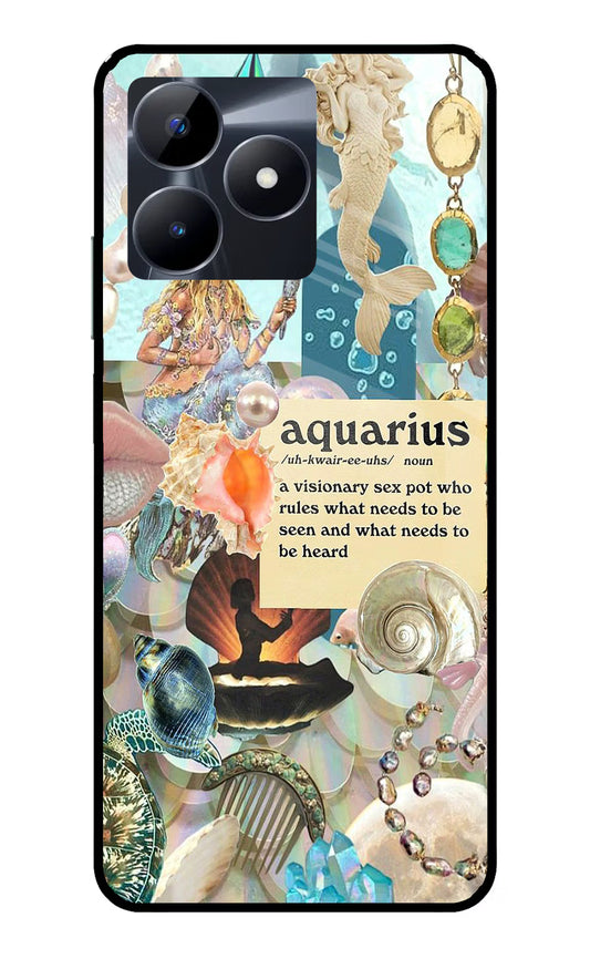 Aquarius Zodiac Realme C53 Glass Case