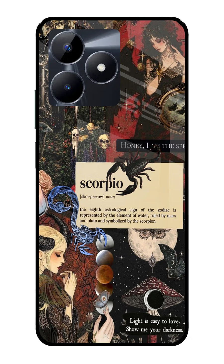 Scorpio Zodiac Realme C53 Back Cover, Glass case