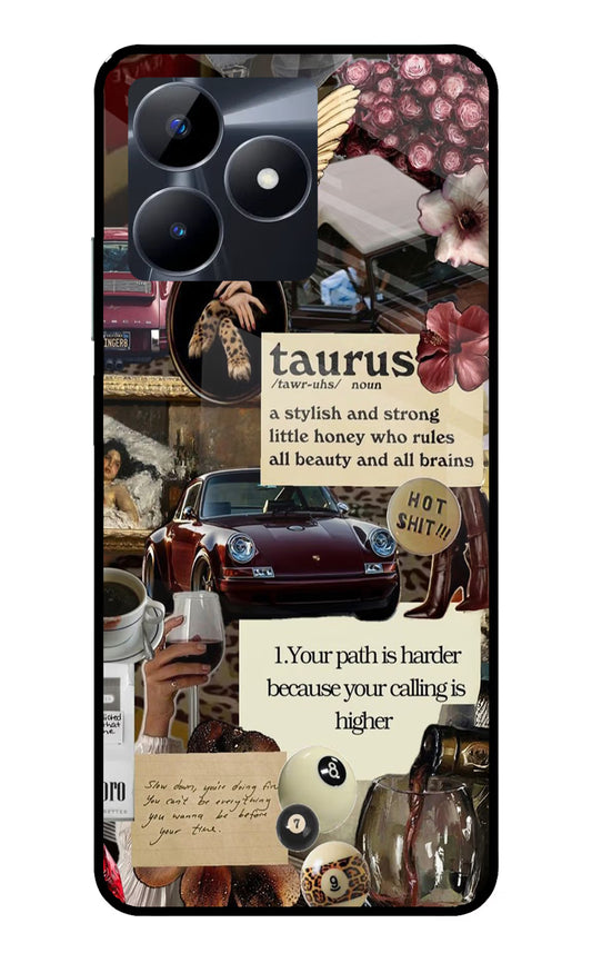 Taurus Zodiac Realme C53 Glass Case