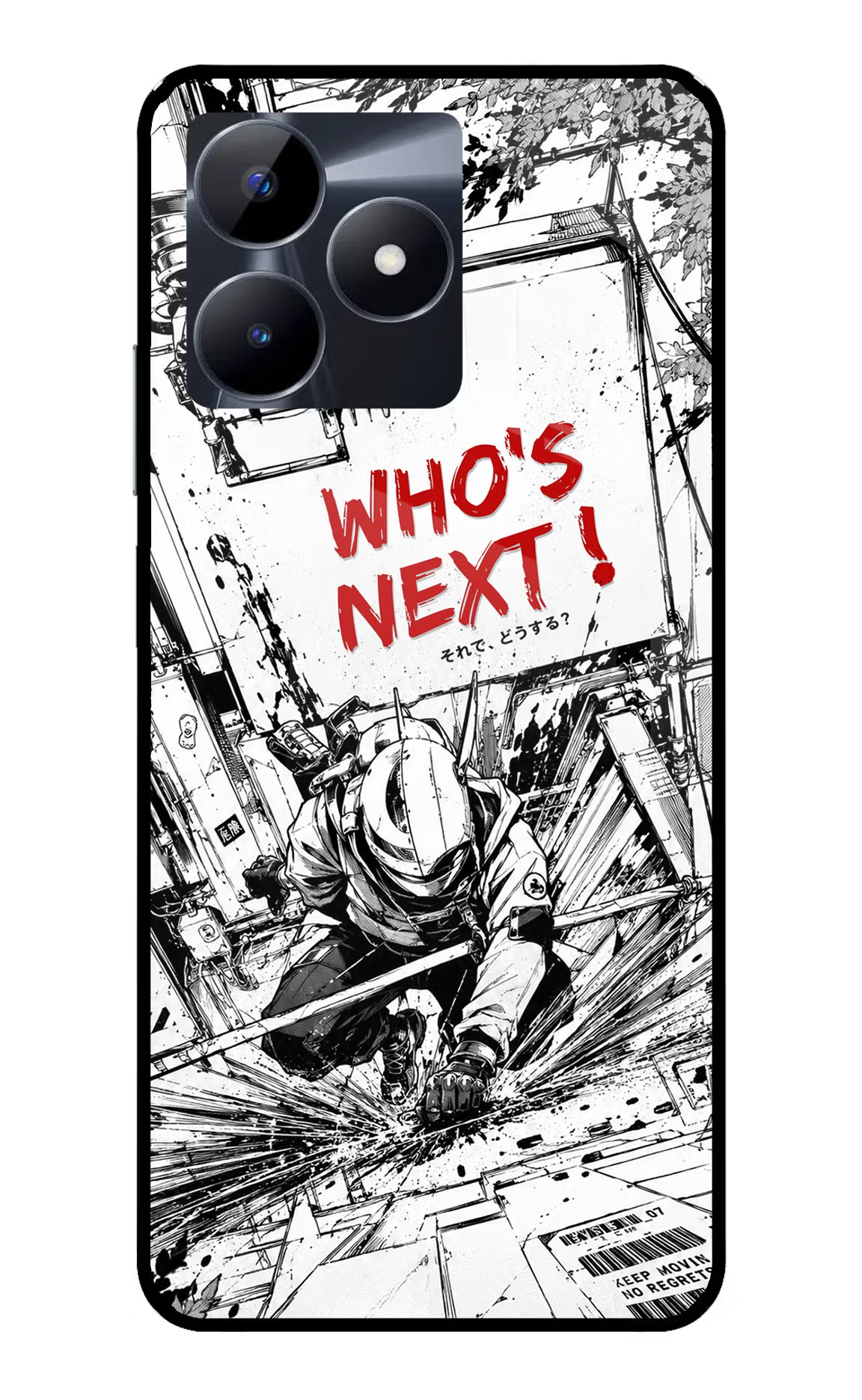 Who's Next Realme C53 Glass Case Back Cover by Casekaro