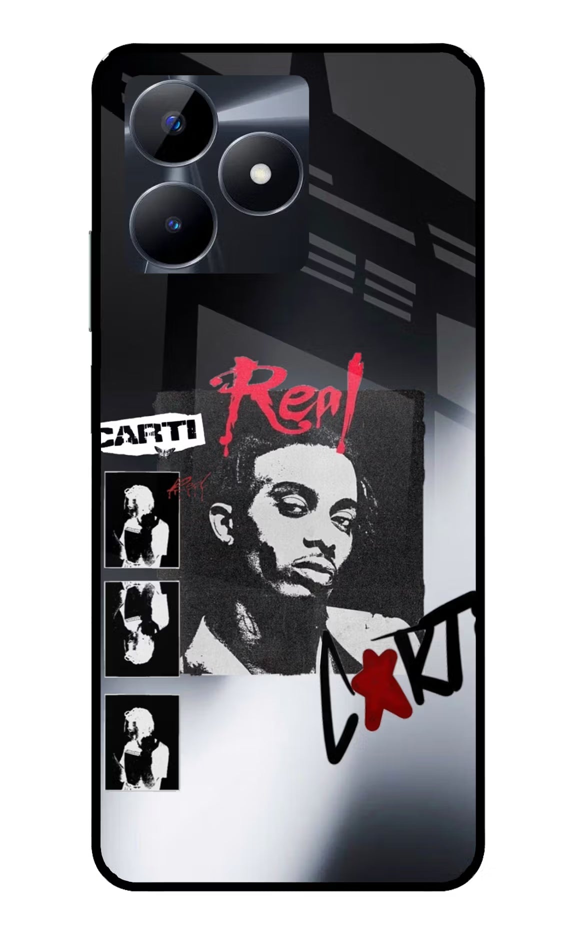 Playboi Carti Realme C53 Glass Case Back Cover by Casekaro