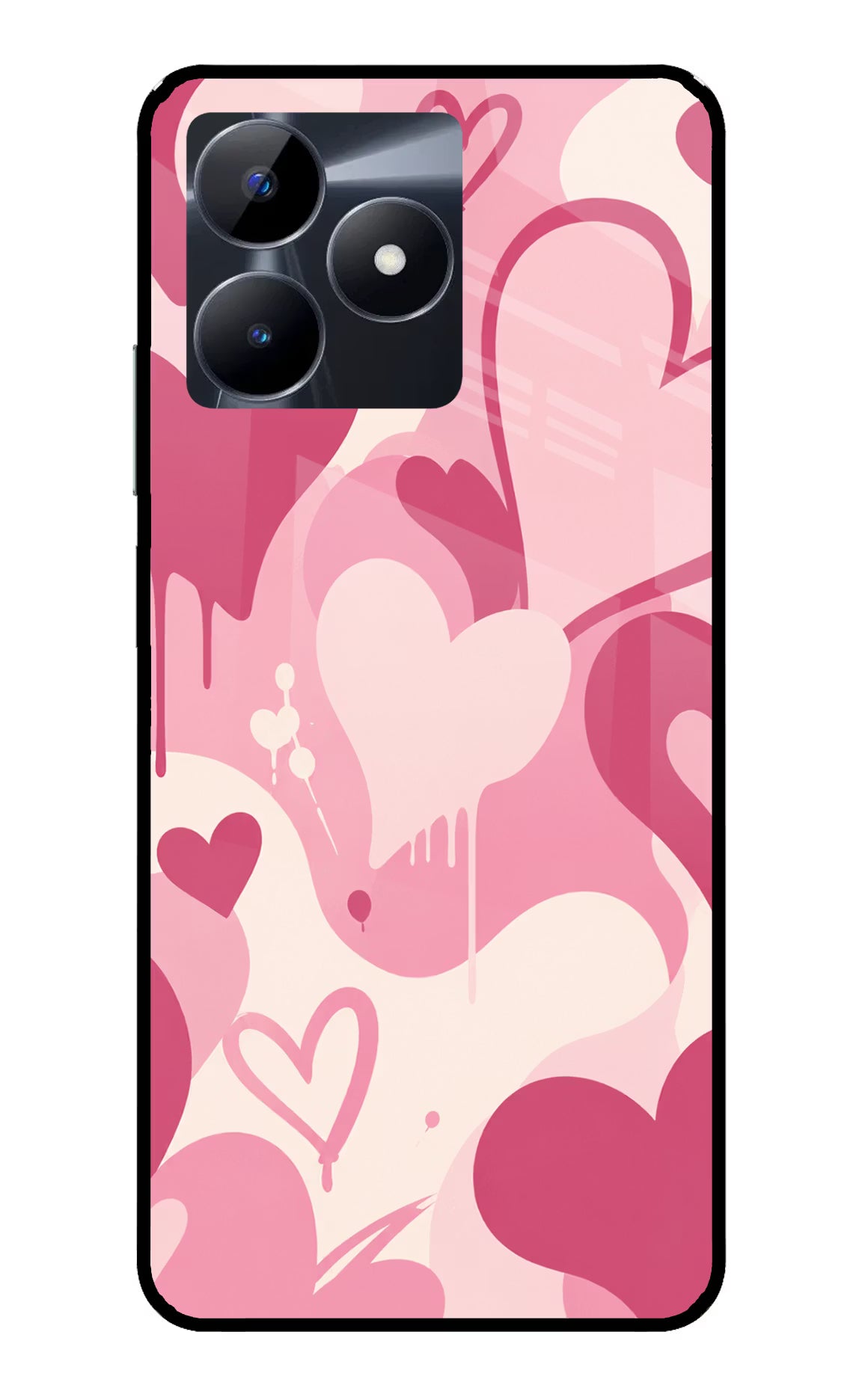 Hearty case Realme C53 Glass Case Back Cover by Casekaro
