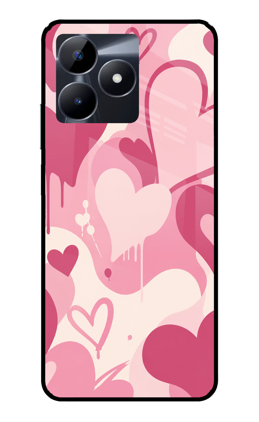 Hearty case Realme C53 Back Cover, Glass case