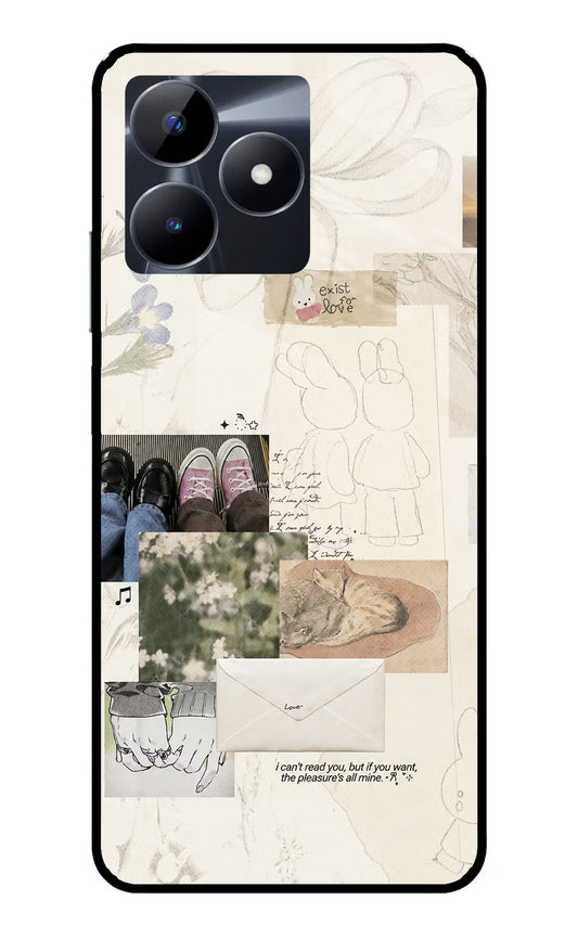 Soft Aesthetic Realme C53 Glass Case