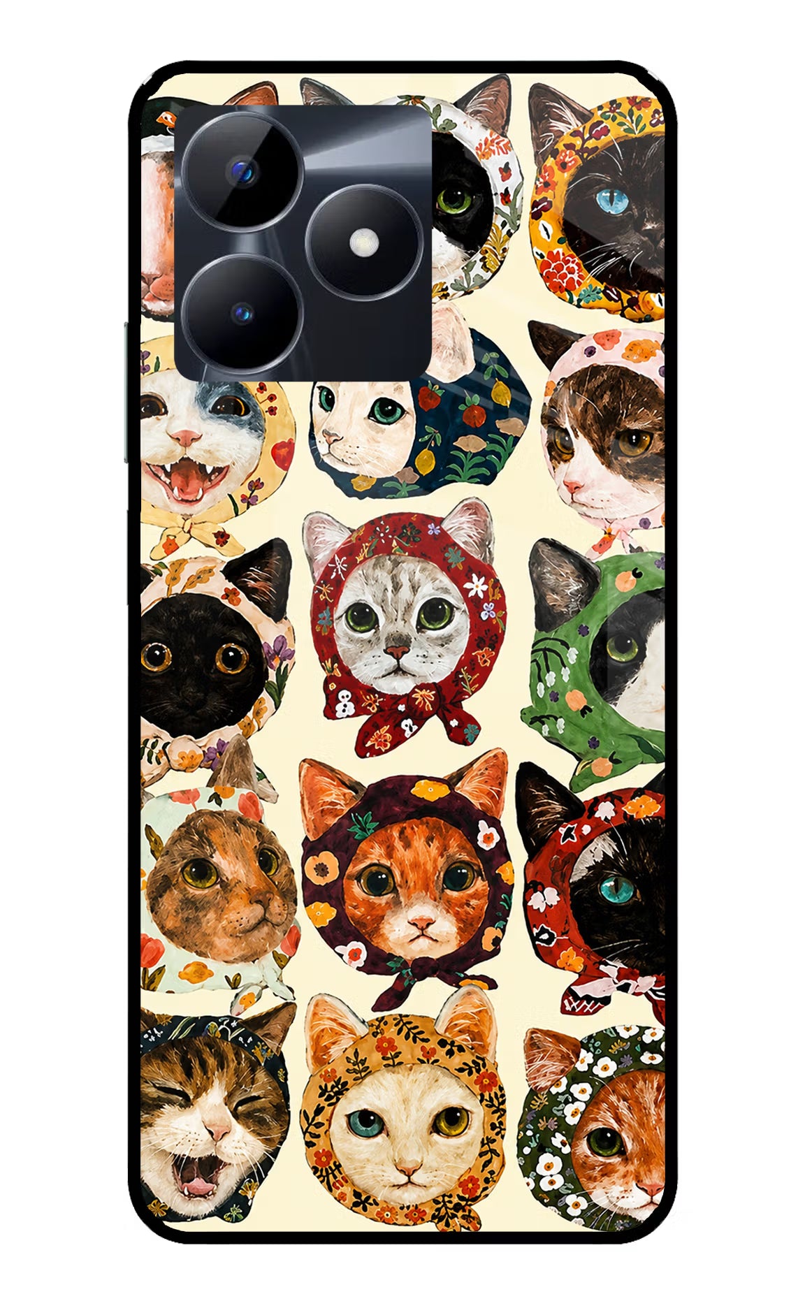 Cool Cat Realme C53 Glass Case
