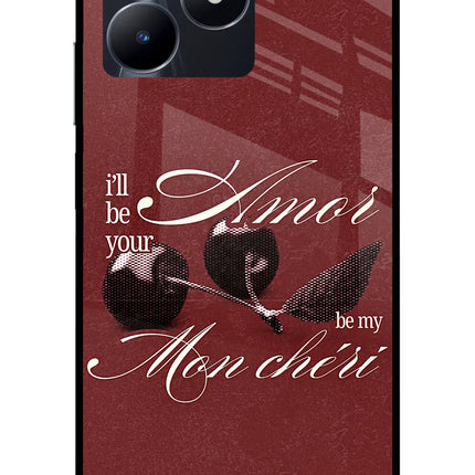 Velvet Cherry Realme C53 Glass Case Back Cover by Casekaro