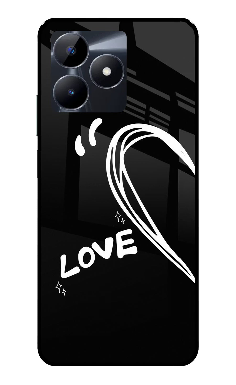 Love Line Realme C53 Back Cover, Glass case