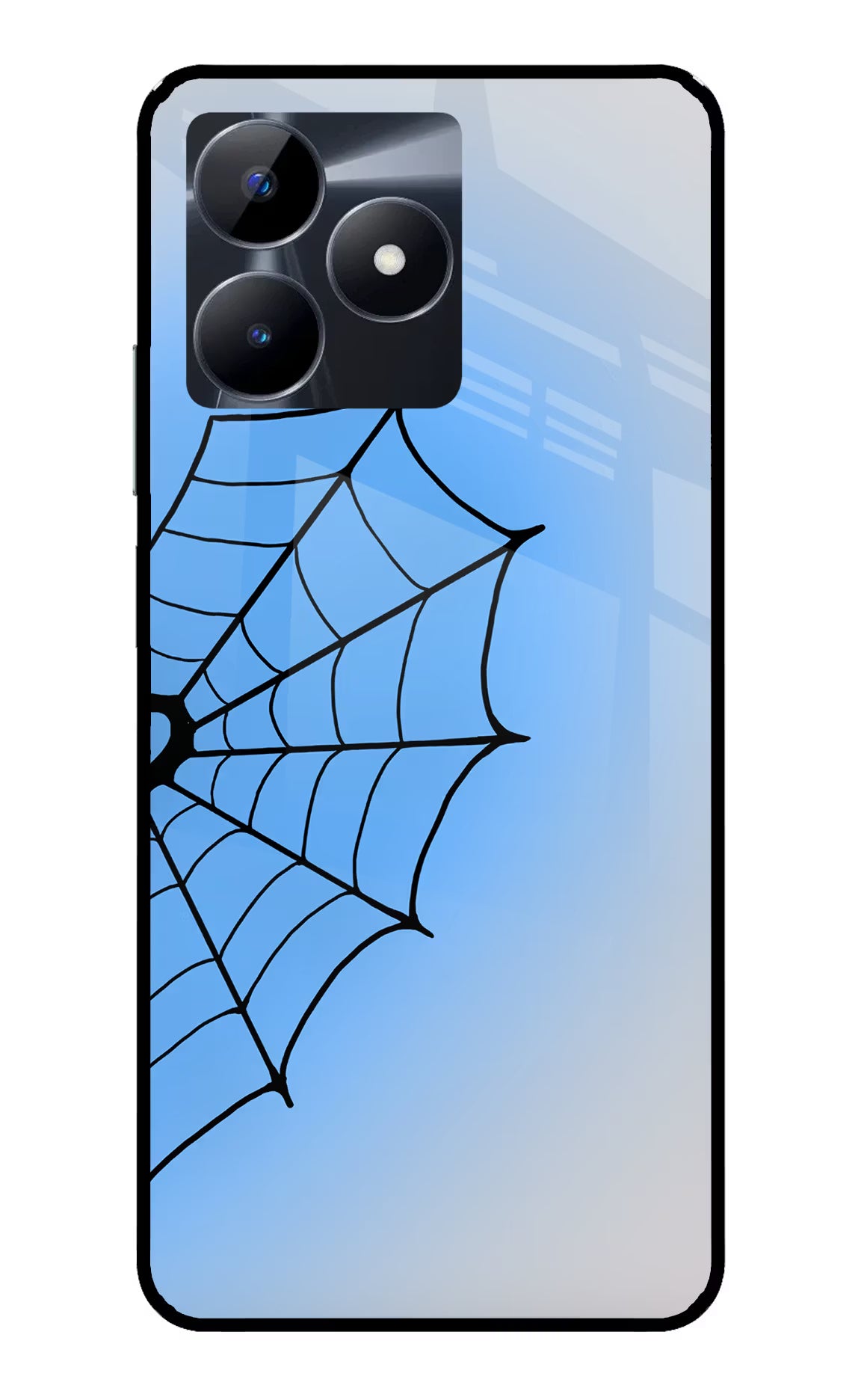 Blue Web Realme C53 Glass Case