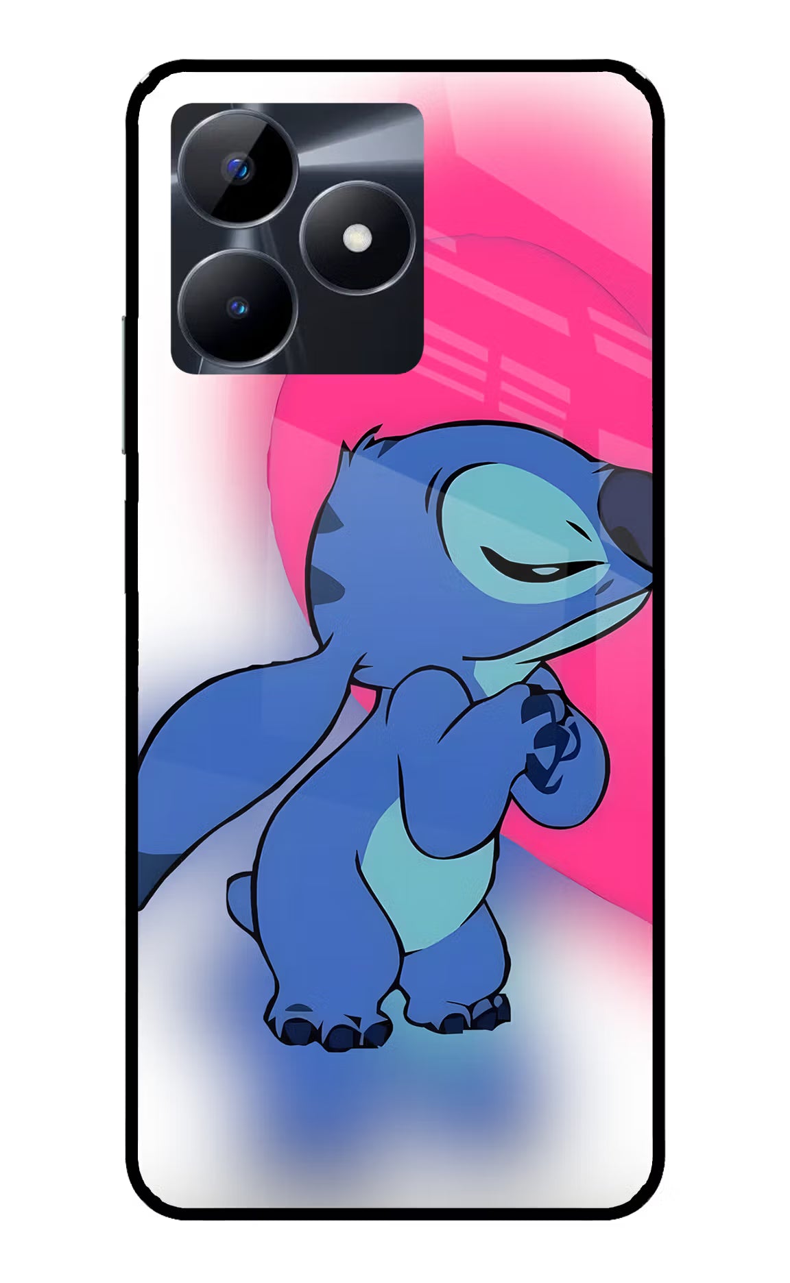 Stitch Hug Realme C53 Glass Case