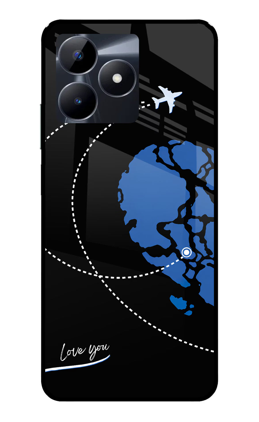 Love Orbit Realme C53 Back Cover, Glass case