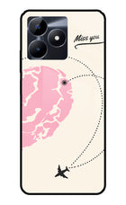 Miss Orbit Realme C53 Glass Case Back Cover by Casekaro