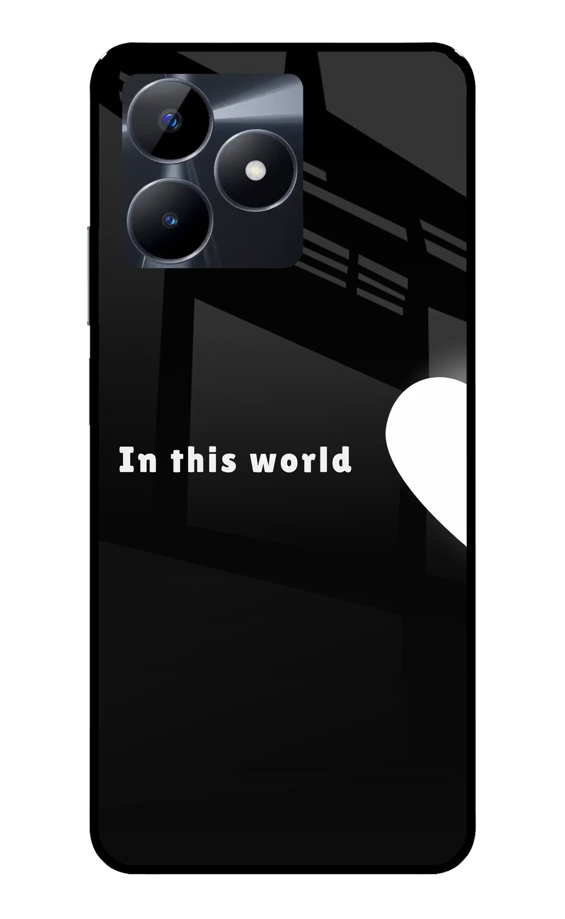 This World Realme C53 Glass Case Back Cover by Casekaro