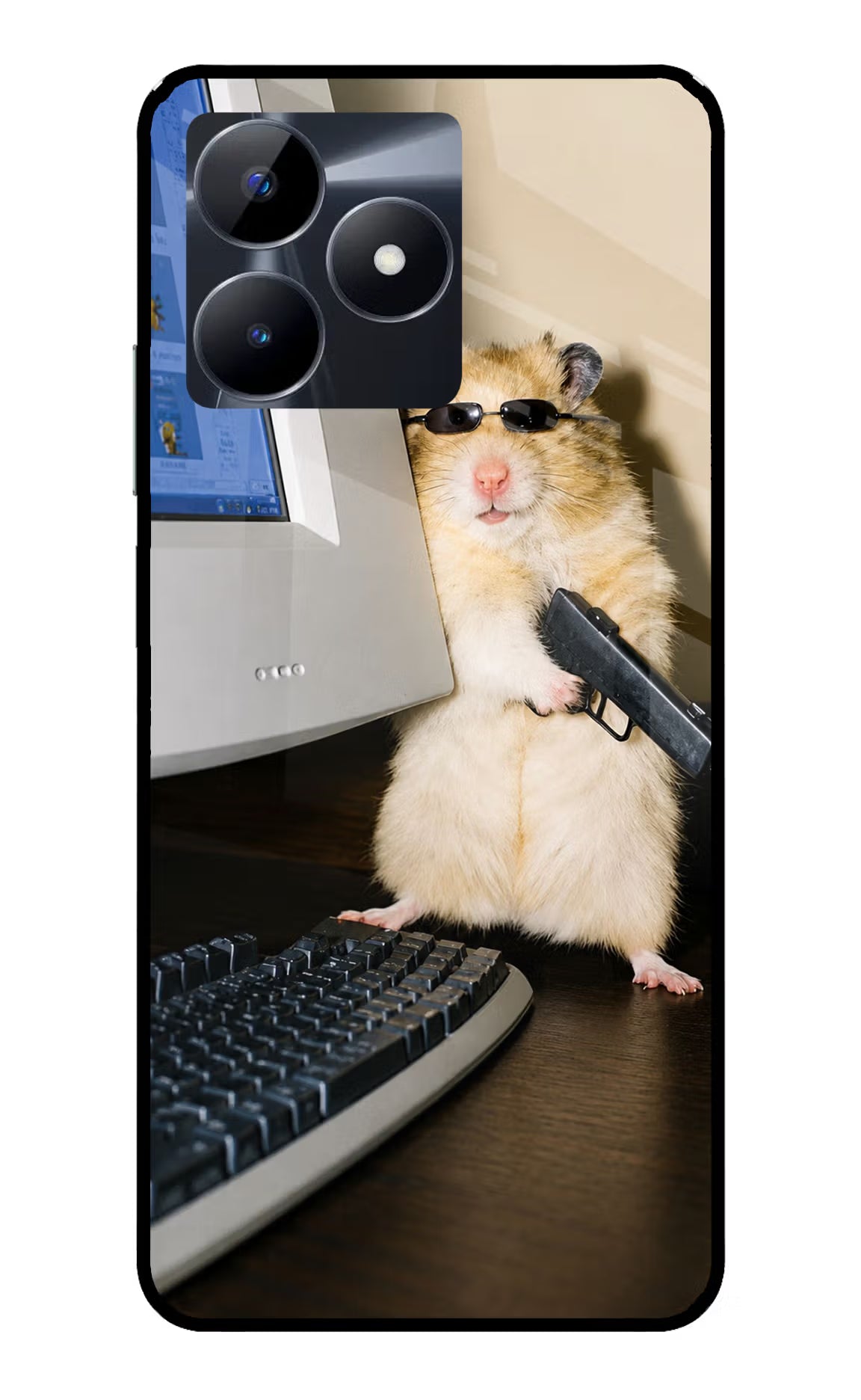 Hacker Hamster Realme C53 Glass Case
