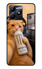 Gamer Cat Energy Realme C53 Glass Case
