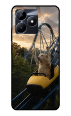 Rollercoaster Dog Realme C53 Glass Case