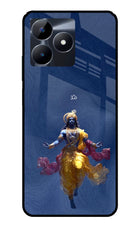 Cosmic Krishna Realme C53 Glass Case Back Cover by Casekaro