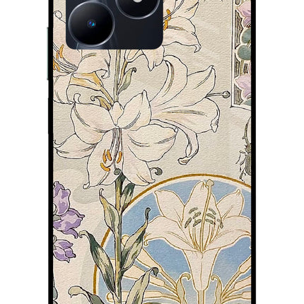 White Lily Realme C53 Glass Case