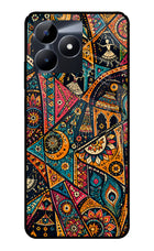 Folk Print Realme C53 Glass Case