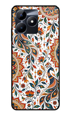 White Mayura Realme C53 Glass Case