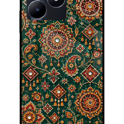 Green Pataka Realme C53 Glass Case