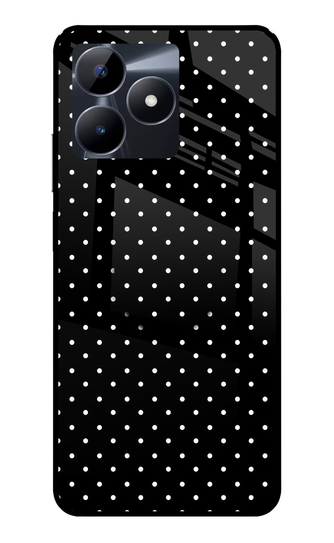 White Dots Realme C53 Glass Case