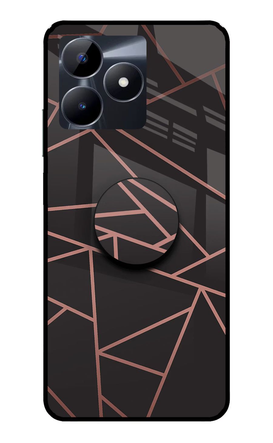 Geometric Pattern Realme C53 Pop Case, Glass case