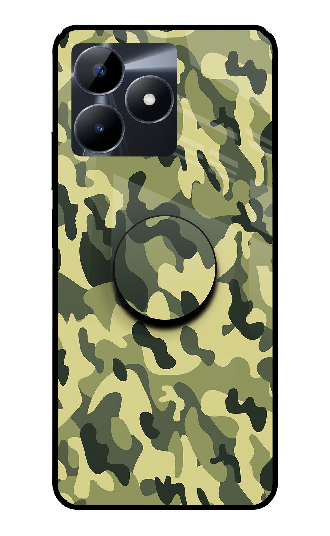 Camouflage Realme C53 Glass Case