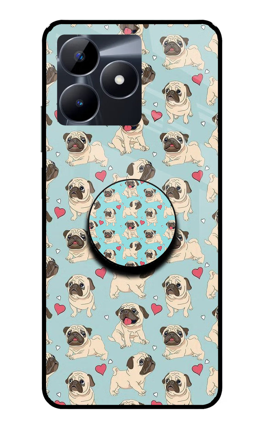 Pug Dog Realme C53 Pop Case, Glass case