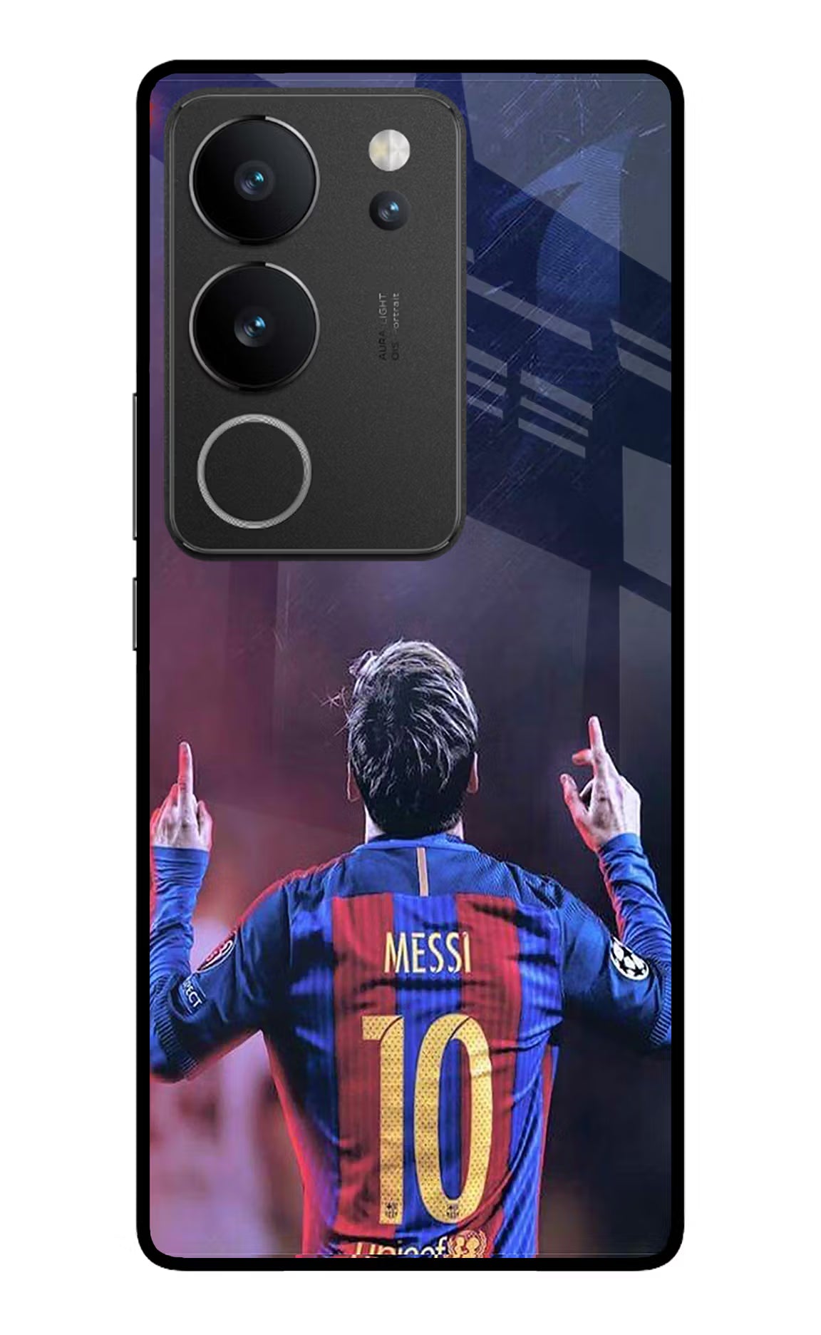 Messi Vivo V29/V29 Pro Glass Case Back Cover by Casekaro