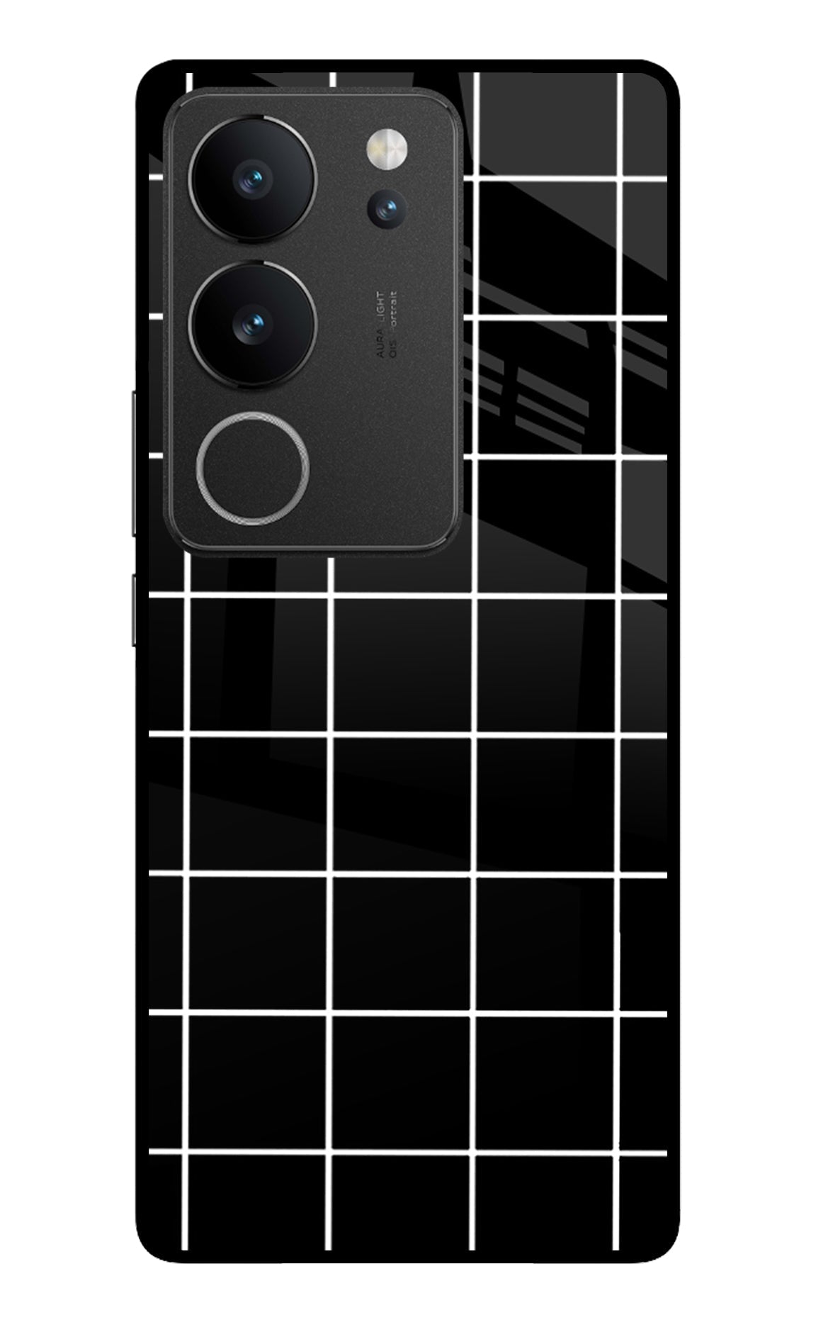 White Grid Vivo V29/V29 Pro Back Cover