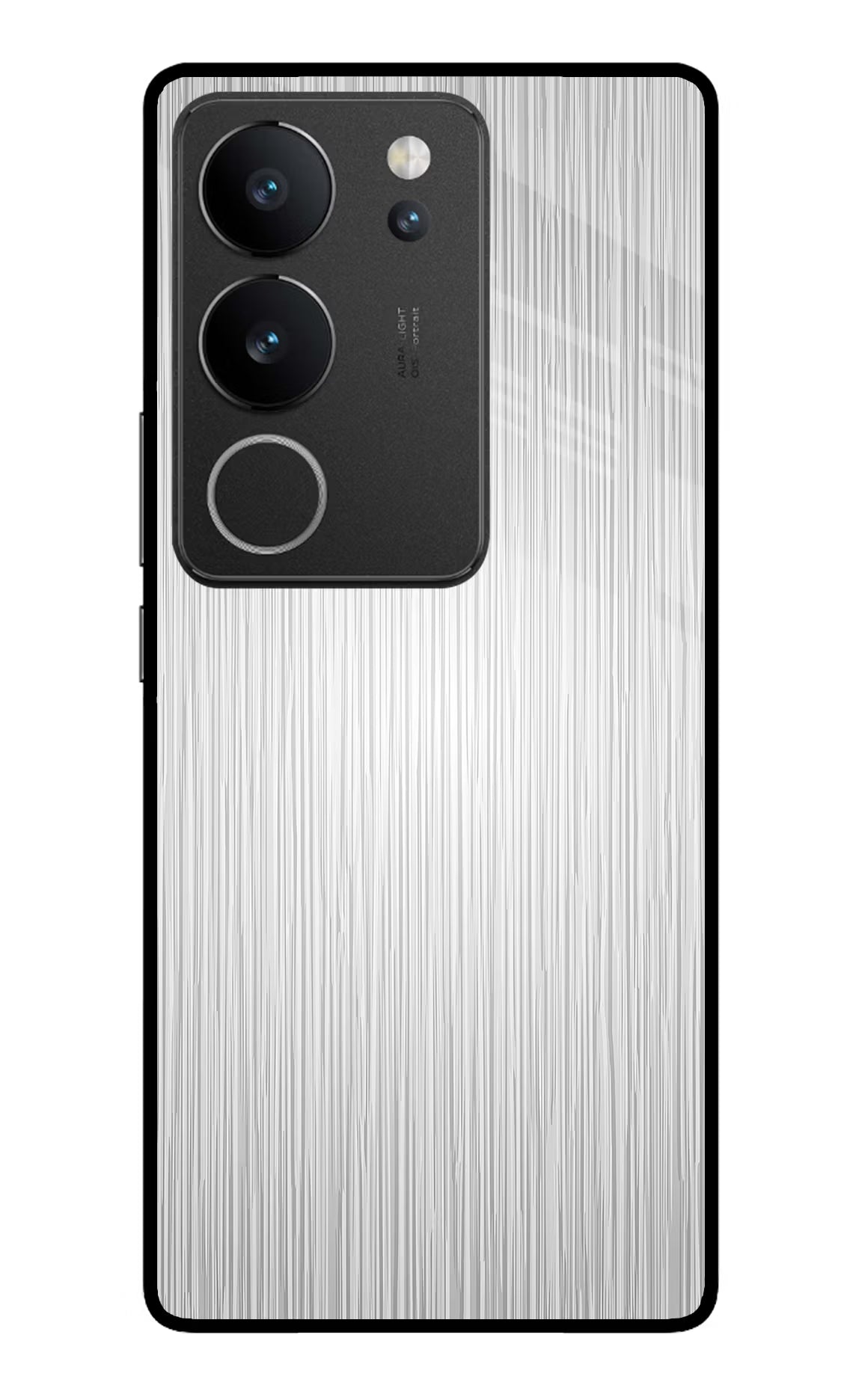 Wooden Grey Texture Vivo V29/V29 Pro Glass Case Back Cover by Casekaro