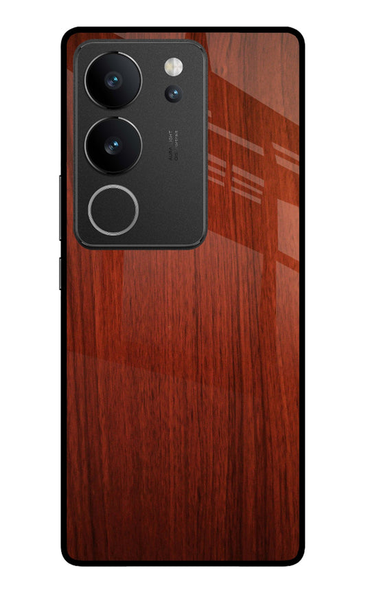 Wooden Plain Pattern Vivo V29/V29 Pro Glass Case