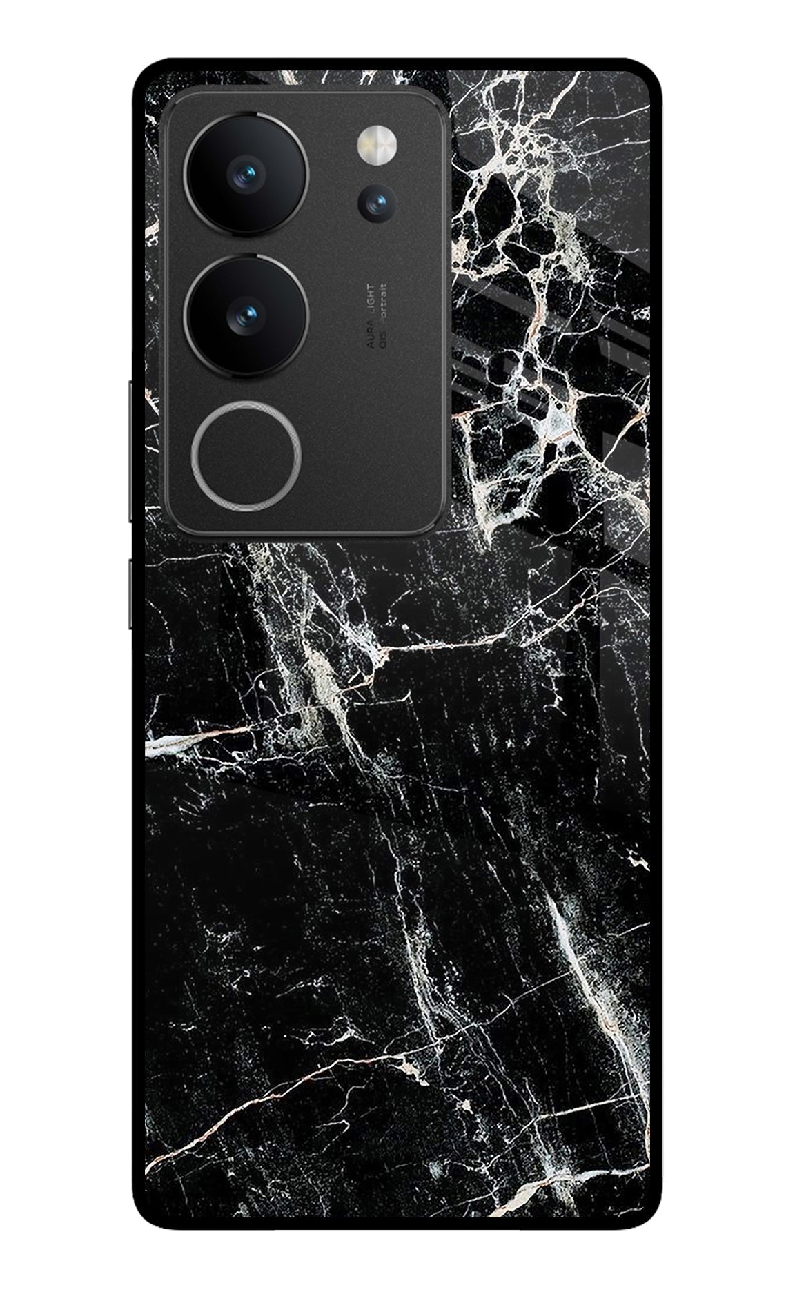 Black Marble Texture Vivo V29/V29 Pro Glass Case