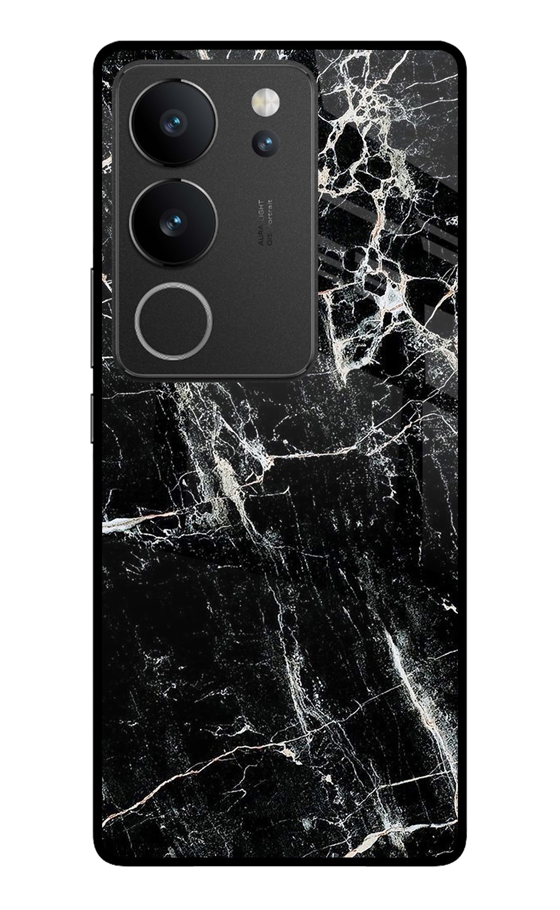 Black Marble Texture Vivo V29/V29 Pro Back Cover